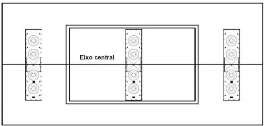 JBL SCL-5 - CAIXAS DE SOM DE PAREDE - POSICIONAMENTO DO CANAL CENTRAL - 1