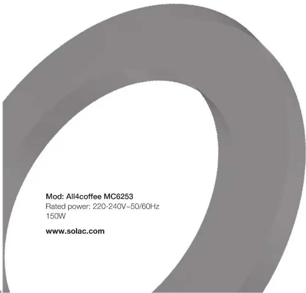 SOLAC All 4 Coffee MC6253 - DE) GARANTIE UND TECHNISCHER SERVICE - 1
