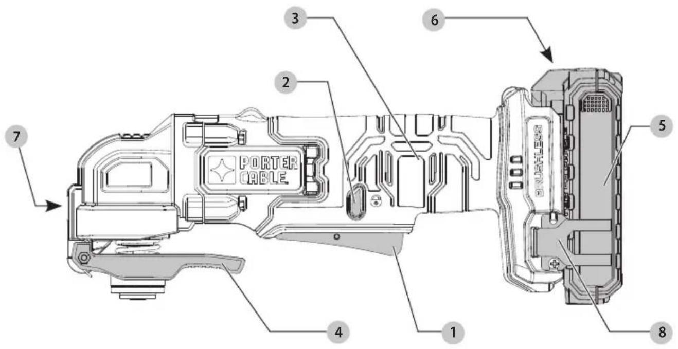 Porter-Cable PCCE720 - 20V Max\* Oscillating Multi-Tool Outil multiple oscillant 20V max\* Multi-Herramienta Oscillatoria 20V Máx\* - 1