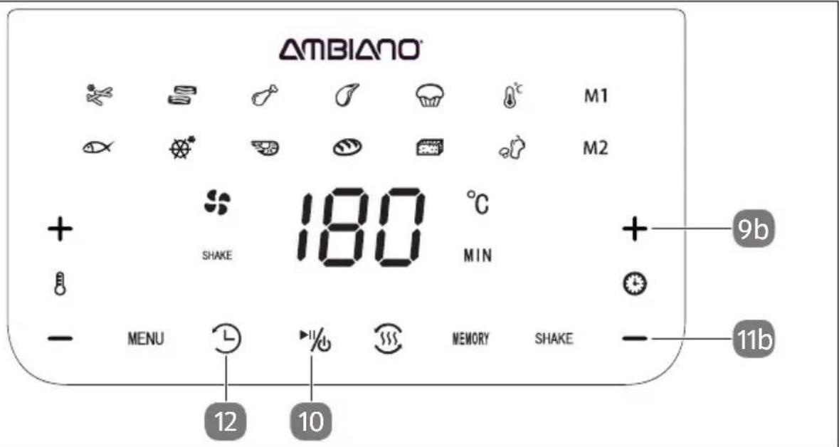 Ambiano GT-AF-12 - Non utilizzare la funzione avvio ritardato se si desidera preparare alimenti facilmente deperibili (ad es. carne o pesce). - 2