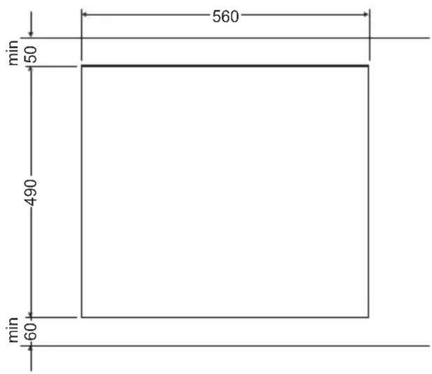 AMICA EHPIX 933 335 E - Vorbereitung der Arbeitsplatte der Küchenmöbel für den Einbau des Kochfelds - 1