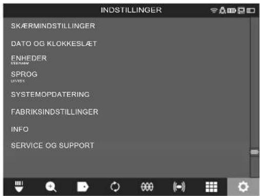 MILWAUKEE M18 SIC30 - Vælg INDSTILLINGER → SERVICE OG SUPPORT - 1