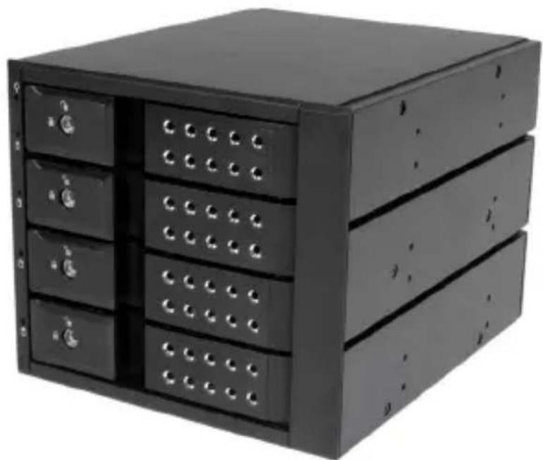 StarTech.com HSB4SATSASBA - 4ドライブトレイレス3.5インチSATA/SAS 可動式ラック - 1