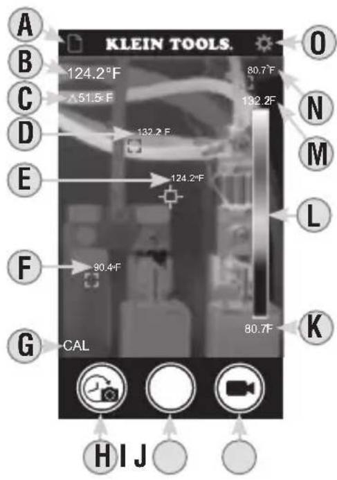 Klein Tools TI220 - PANTALLA DEL MODO EN VIVO - 1