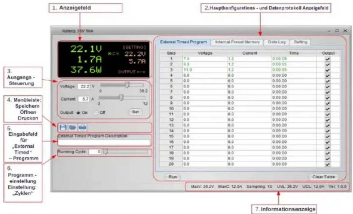 PeakTech 1575 - Haupt-Anzeigefenster: - 1