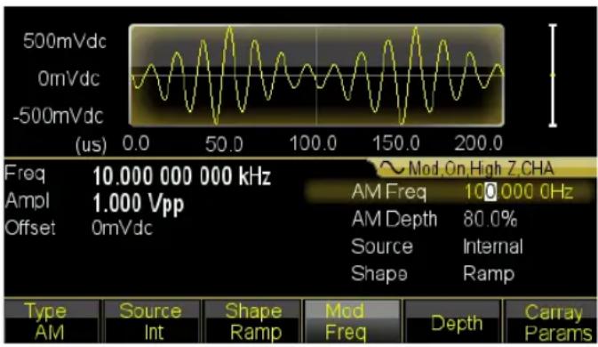 PeakTech 4046 - Définir la forme d'onde de modulation - 1