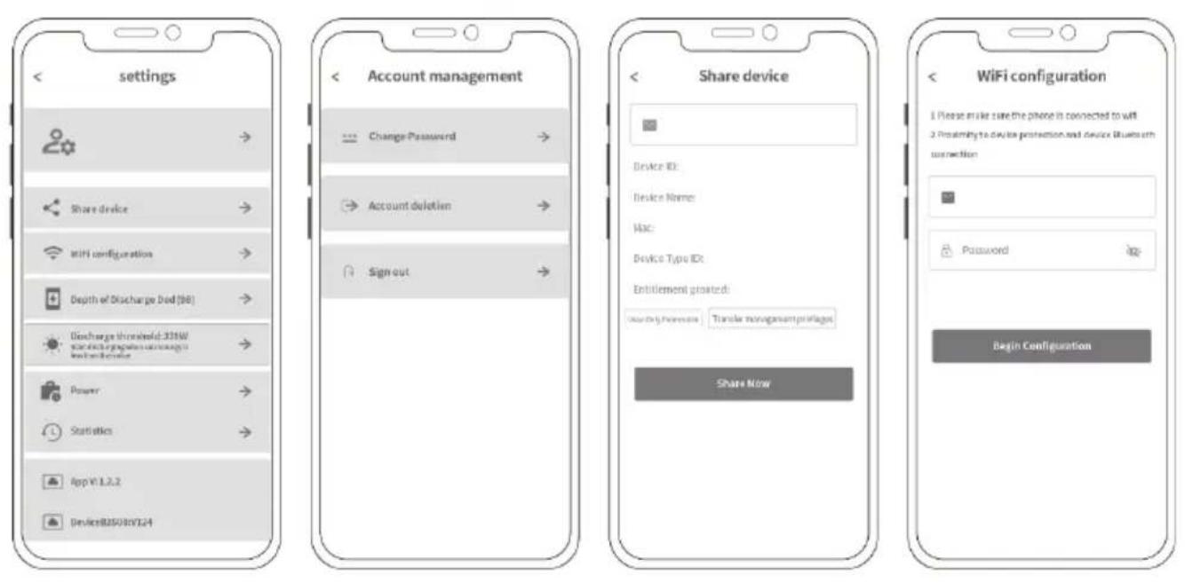 BLUEPALM BP-B2500 - Impostazioni dell'app - 1