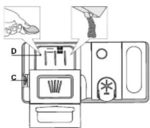 HOTPOINT H2I HD526 A - RIEMPIMENTO DEL DISTRIBUTORE DETERSIVO - 1
