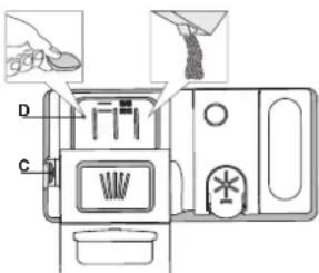 HOTPOINT H2I HD526 A - ПОЛНЕЊЕ НА ДИСПЕНЗЕРОТ ЗА ДЕТЕРГЕНТ - 1