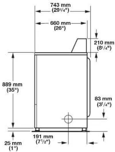 MAYTAG MDG20MNB - Dimensions - 1