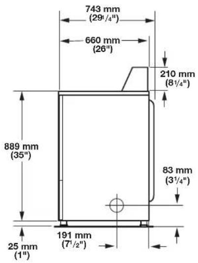 MAYTAG MDG20MNB - Dimensiones - 1