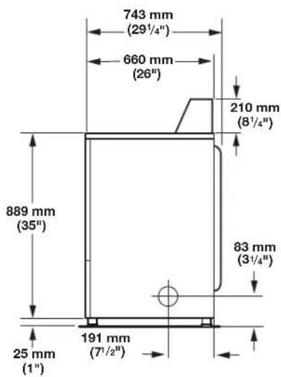 MAYTAG MDG20MNB - Dimensions - 1