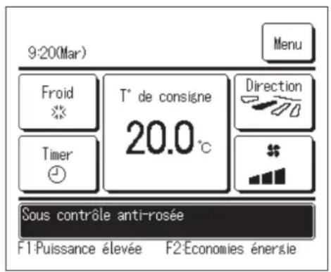 MITSUBISHI RC-EXZ3D - « Sous contrôle anti-rosee. » affché - 1