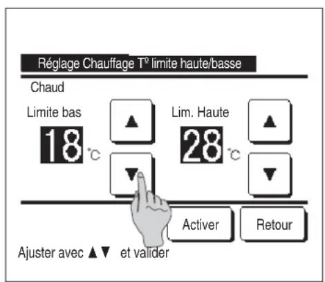 MITSUBISHI RC-EXZ3D - Réglage de la plage de température - 3