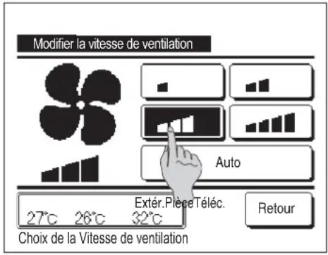 MITSUBISHI RC-EXZ3D - Modifier la vitesse de ventilation - 2