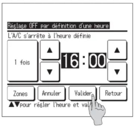 MITSUBISHI RC-EXZ3D - Réglage OFF par définition d'une heures - 2