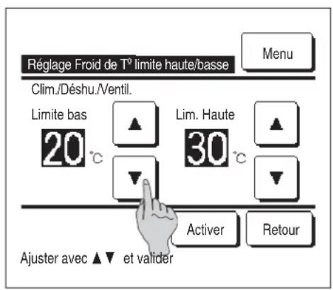 MITSUBISHI RC-EXZ3D - Réglage de la plage de température - 2