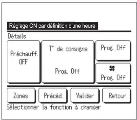 MITSUBISHI RC-EXZ3D - Réglage ON par définition d'une heures - 2