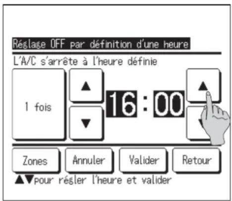 MITSUBISHI RC-EXZ3D - Réglage OFF par définition d'une heures - 1