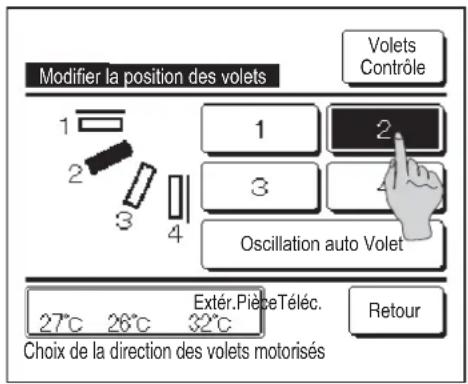 MITSUBISHI RC-EXZ3D - Modifier la position des volets - 2