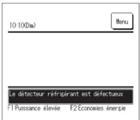 MITSUBISHI RC-EXZ3D - ■ Affichage du message « Le détecteur réfrigérant est défectueux. » - 1