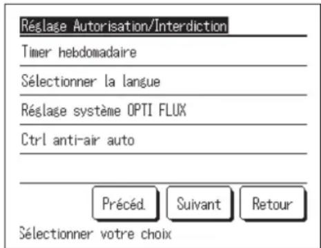 MITSUBISHI RC-EXZ3D - ■ Réglage Autorisation/Interdiction - 3