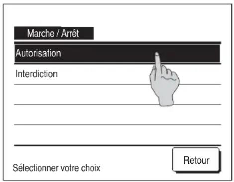 MITSUBISHI RC-EXZ3D - ■ Réglage Autorisation/Interdiction - 4