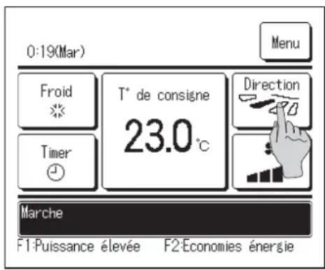 MITSUBISHI RC-EXZ3D - Modifier la position des volets - 1