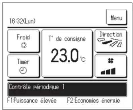 MITSUBISHI RC-EXZ3D - ■ « Contrôle périodique 1 » « Contrôle périodique 2 » affichés (pour la pompe à chaleur à gaz) - 1