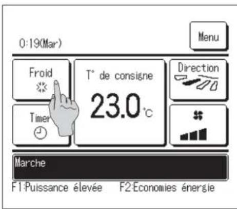 MITSUBISHI RC-EXZ3D - Modifier le mode de fonctionnement - 1
