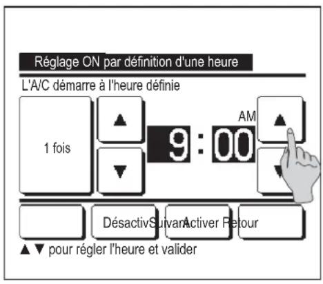 MITSUBISHI RC-EXZ3D - Réglage ON par définition d'une heures - 1