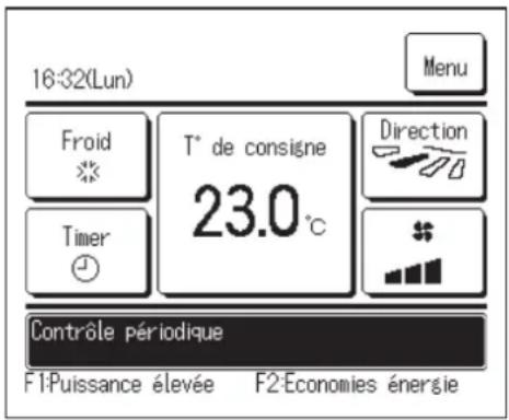 MITSUBISHI RC-EXZ3D - ■ « Contrôle périodique » affché (pour équipement PAC) - 1