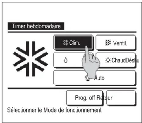 MITSUBISHI RC-EXZ3D - Regler les conditions de fonctionnement suivantes : - 1