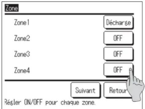 MITSUBISHI RC-EXZ3D - Opération ON/OFF de la zone (pour le contrôle de la zone) - 2