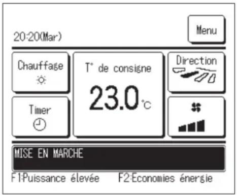 MITSUBISHI RC-EXZ3D - ■ « MISE EN MARCHE » affché - 1