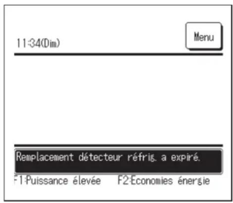 MITSUBISHI RC-EXZ3D - ■ Affichage du message « Remplacement détecteur réfrig. a expire. » - 1