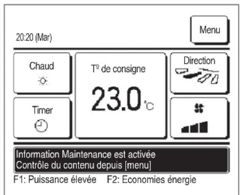 MITSUBISHI RC-EXZ3D - Information Maintenance est activée Sauvegarde Automatique » affché - 1
