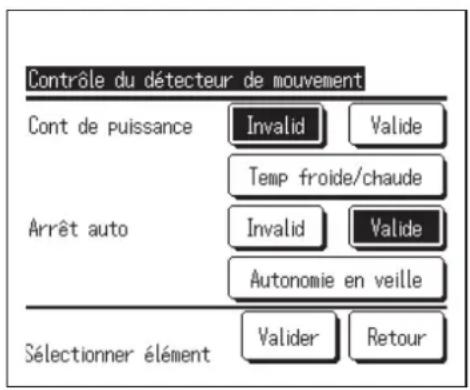 MITSUBISHI RC-EXZ3D - ■Contrôle du détecteur de mouvement (pour les U. I. avec détecteurs de mouvement) - 5