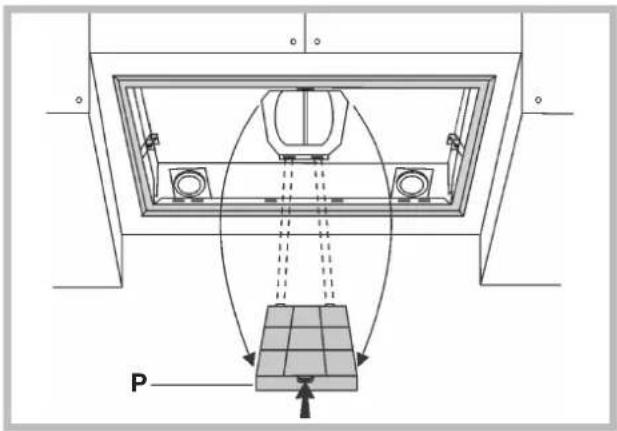SMEG P991 - Replacing the charcoal filter - 2