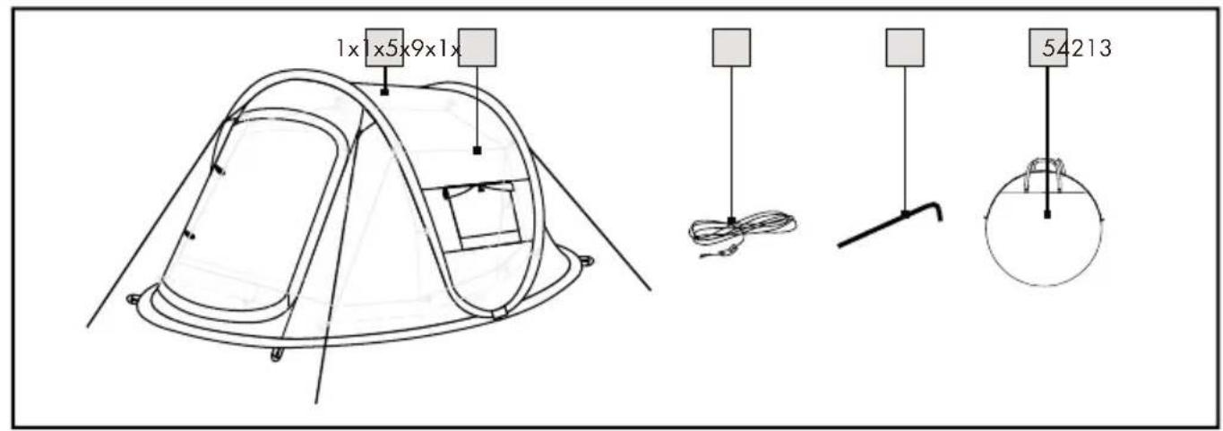 Rocktrail HG11023A - PERSON POP-UP TENT - 1