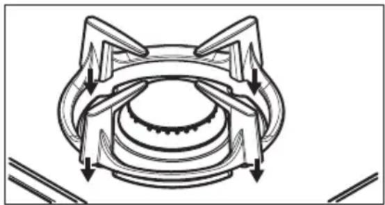 ELECTROLUX KGG7567K - Retrait et installation des supports de casserole - 1