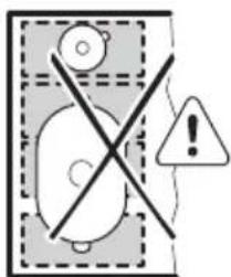 ELECTROLUX EIV85456 - Posizione errata delle pentole: - 1