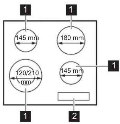 ELECTROLUX LRR6431M - Indeling van het kookoppervlak - 1