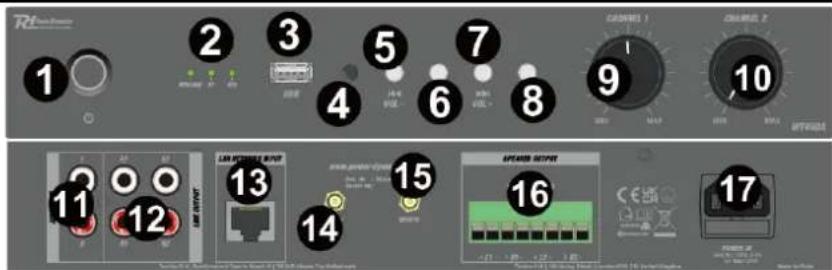 Power Dynamics WT460A - PRÉCÉDENT / VOLUME - - 1