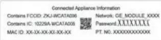 GE UNC15NPWII - Icemakers Models with Password Label: - 1