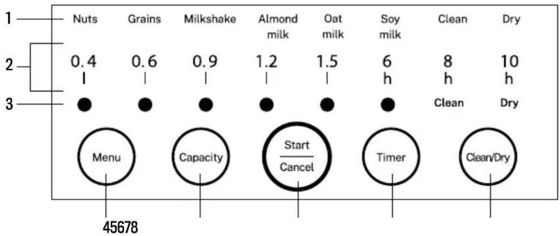 Create Vegan Milk Maker - PANNEAU DE COMMANDE - 1