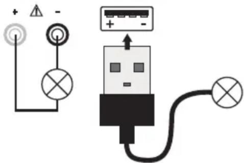 VOLTCRAFT VLP-2403 USB - Een verbruiker aansluiten - 2