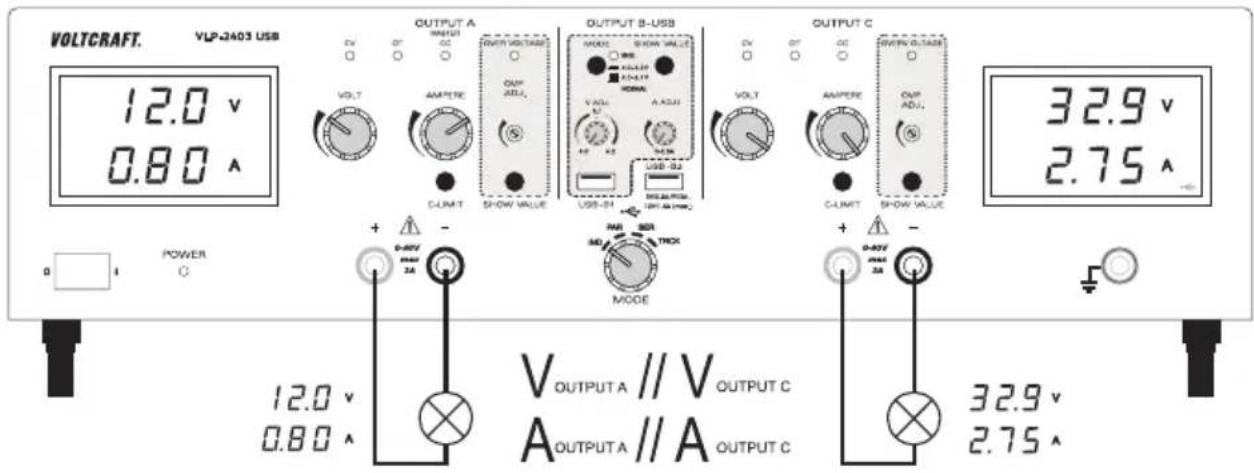 VOLTCRAFT VLP-2403 USB - Individual operation (IND) - 1