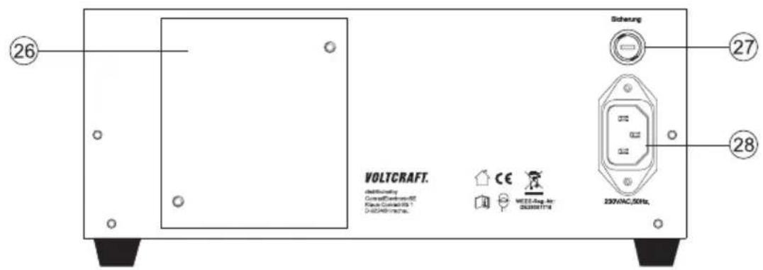 VOLTCRAFT VLP-2403 USB - Bedieningselementen - 2