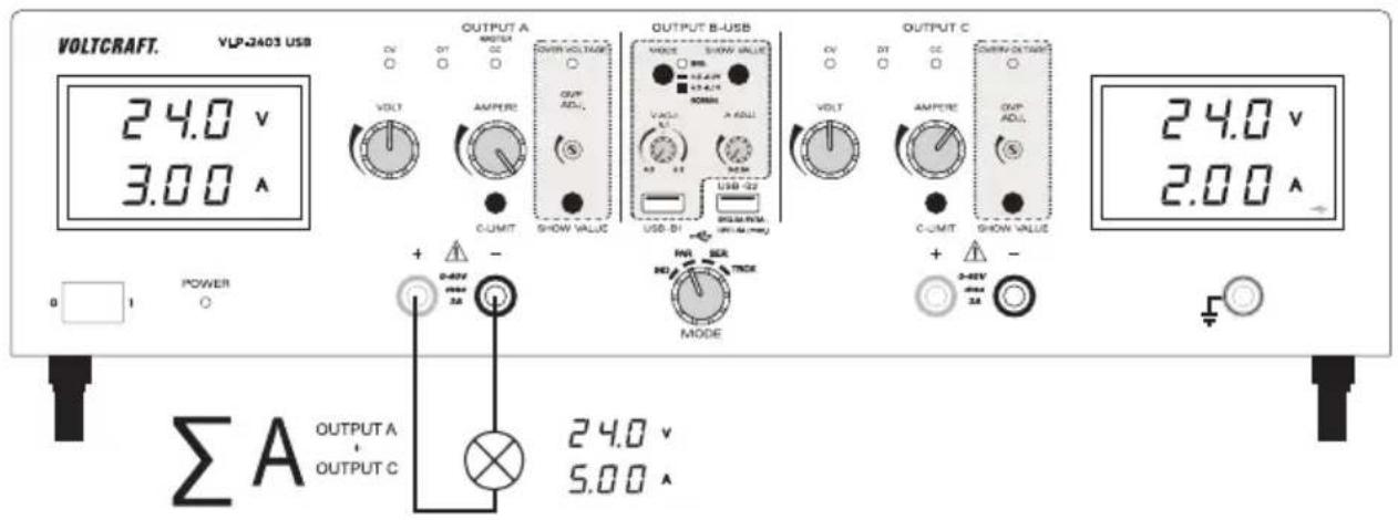 VOLTCRAFT VLP-2403 USB - Fonctionnement en parallèle (PAR) - 2